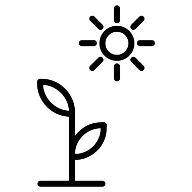 Bitki. Web simgesi basit illüstrasyon