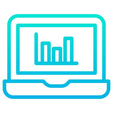 dizüstü bilgisayar simgesi, vektör illüstrasyonu