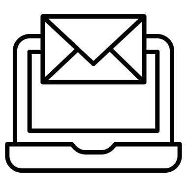 dizüstü bilgisayar simgesi, vektör illüstrasyonu