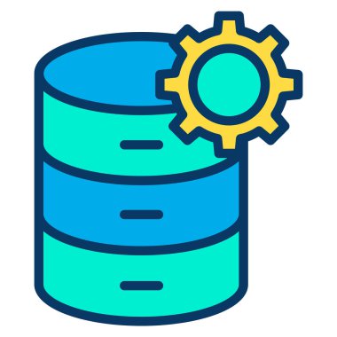 veritabanı. Web simgesi basit illüstrasyon