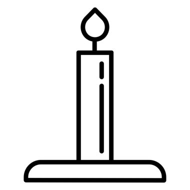 Beyaz arkaplanda basit mum vektör resimleme