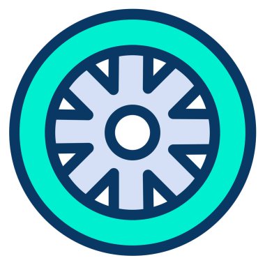 Tekerlek. Web simgesi basit illüstrasyon