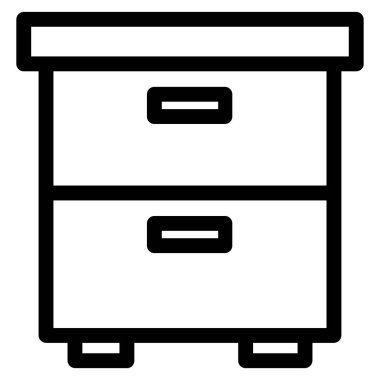 Çekmecede. Web simgesi basit illüstrasyon