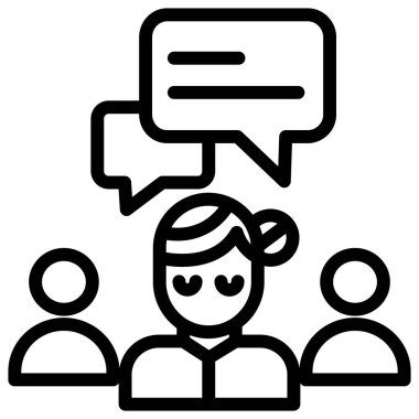 Sohbet. Web simgesi basit illüstrasyon