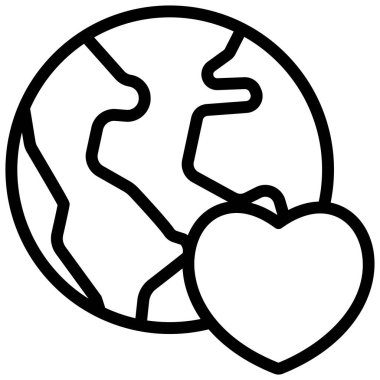 Aşk web simgesi basit vektör illüstrasyonu