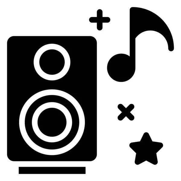 Musique Icône Web Illustration Simple — Image vectorielle