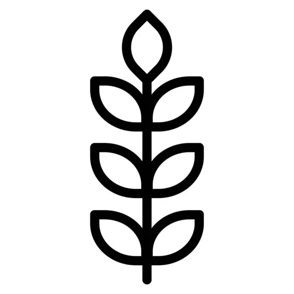 Búza Növény Web Ikon Vektor Illusztráció — Stock Vector