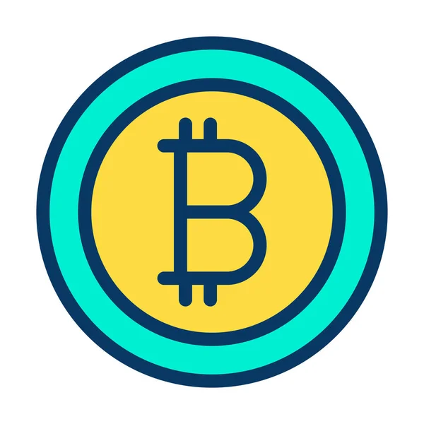 Bitcoin Σύμβολο Νόμισμα Διανυσματική Απεικόνιση — Διανυσματικό Αρχείο