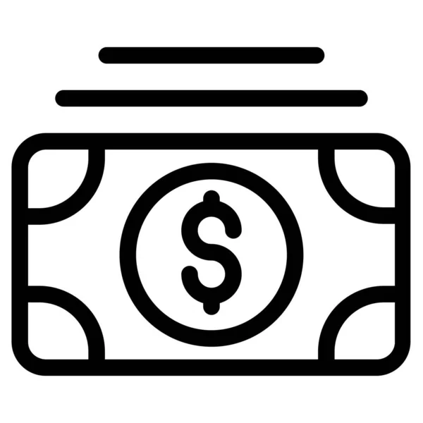 Dinero Icono Web Diseño Simple — Vector de stock