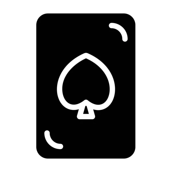 Poker Card Jednoduchý Design — Stockový vektor