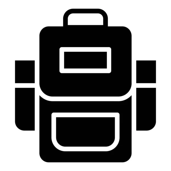 Mochila Simples Ícone Vetor Ilustração Fundo Branco —  Vetores de Stock