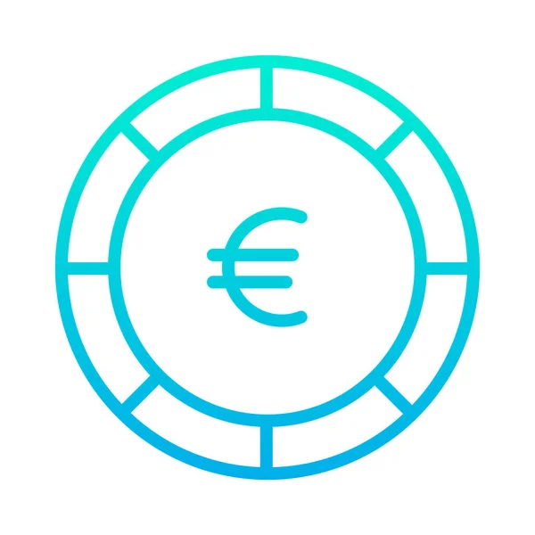 Euro Valuta Koncepció Egyszerű Művészet Vektor Illusztráció — Stock Vector