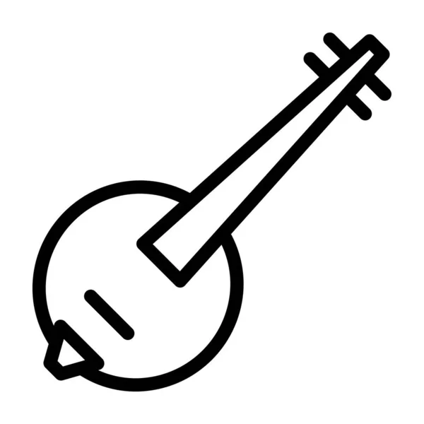 Guitarra Ícone Web Ilustração Simples — Vetor de Stock