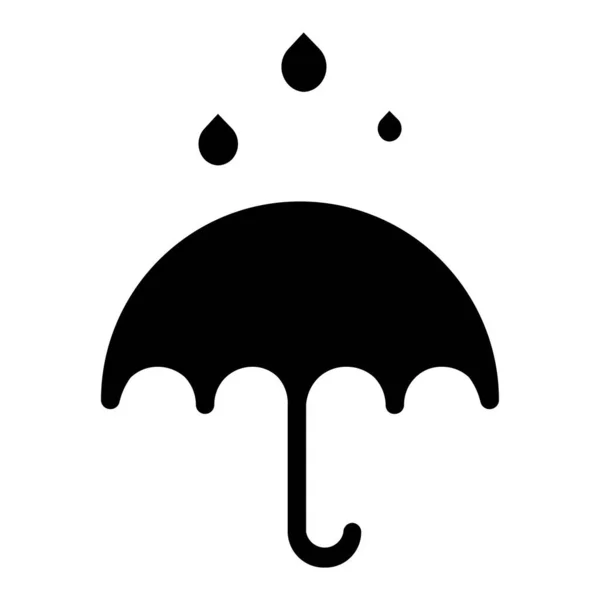 Umbrella Simple Vector Icon White Background — Stock Vector