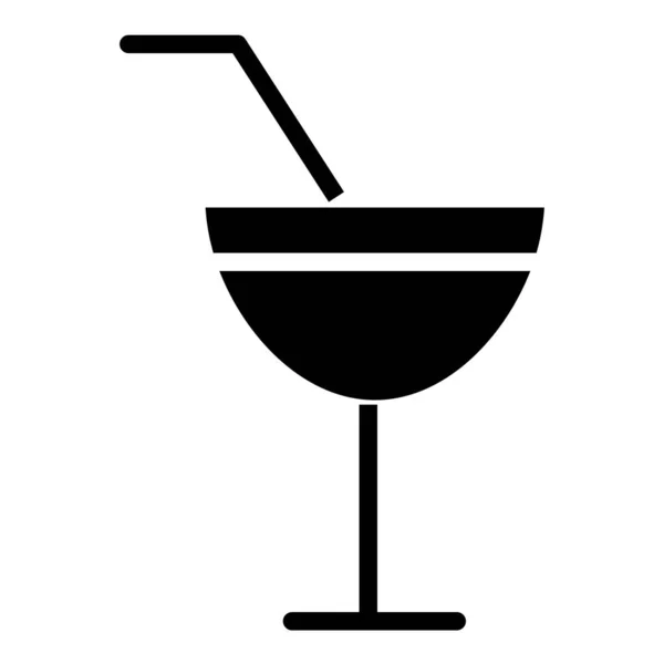 Cocktail Ícone Web Ilustração Simples — Vetor de Stock