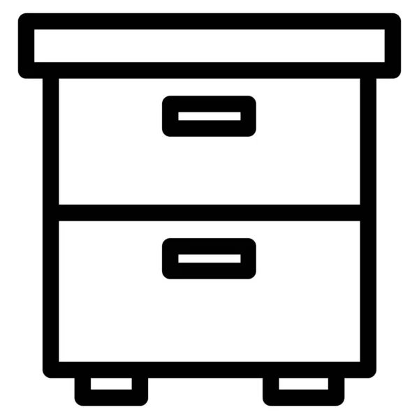 Cajón Icono Web Ilustración Simple — Vector de stock