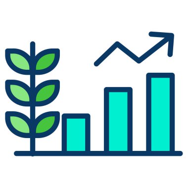 Yatırım vektör satırı simgesi