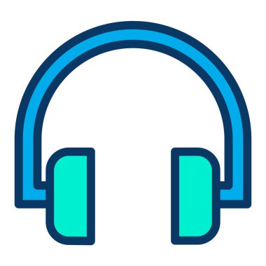 kulaklık simgesi, vektör illüstrasyonu