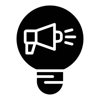 Beyaz arkaplanda basit ampul vektör resmetmesi