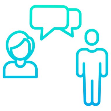 Tartışma. Web simgesi basit illüstrasyon