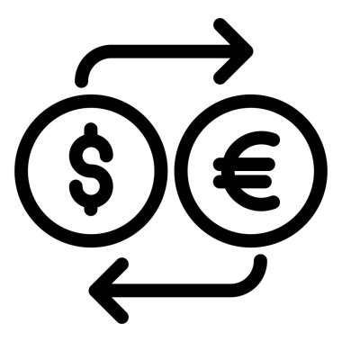 Avro para birimi kavramı basit sanat vektörü illüstrasyonu 