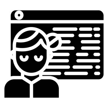 Hocam. Web simgesi basit illüstrasyon