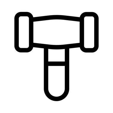 Beyaz arkaplanda basit çekiç vektör resimleme