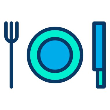 Basit yiyecek simgesi, vektör illüstrasyonu