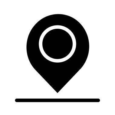 Konum web simgesi basit vektör illüstrasyonu