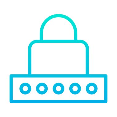 Şifre basit simge, vektör illüstrasyonu