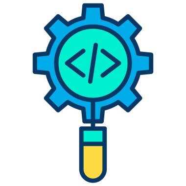 Sürecin minimalist vektör simgesi beyaza izole edildi 