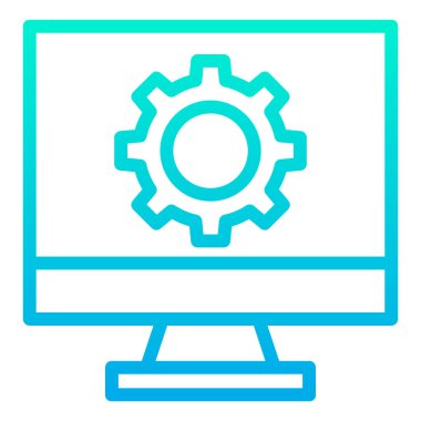 Ayarlar. Web simgesi basit illüstrasyon