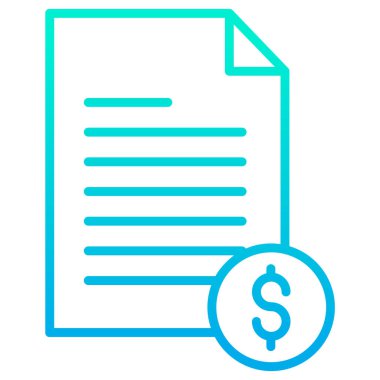 Fatura. Web simgesi basit illüstrasyon