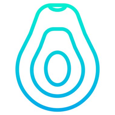 avokado simgesi, vektör illüstrasyonu