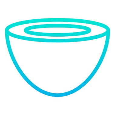 Beyaz arkaplanda basit hindistan cevizi vektör resimleme