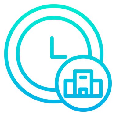 Saat kaç? Web simgesi basit illüstrasyon 