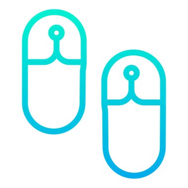 Terlikler web simgesi vektör illüstrasyonu