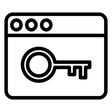Anahtar. Web simgesi basit illüstrasyon
