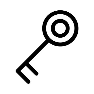 Basit anahtar konsept simgesi, vektör illüstrasyonu