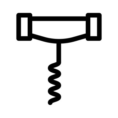 Tirbüşon simgesi vektör illüstrasyon grafik tasarımı