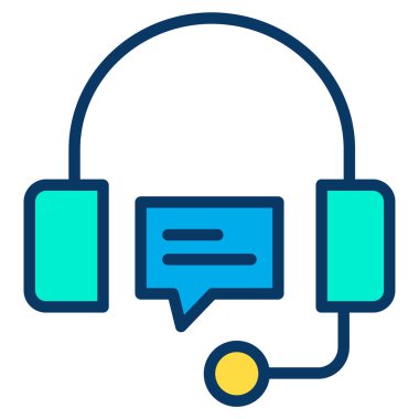 kulaklık simgesi, vektör illüstrasyonu