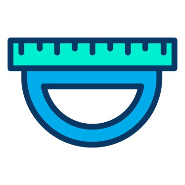 vektör simgesi, ölçüm cetvelinin basit illüstrasyonu 