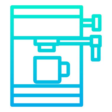 Kahve makinesi düz vektör simgesi