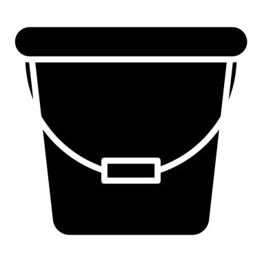 çamaşır kovası simgesi, vektör illüstrasyonu