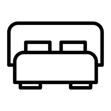 yatak ikonu vektör illüstrasyonu