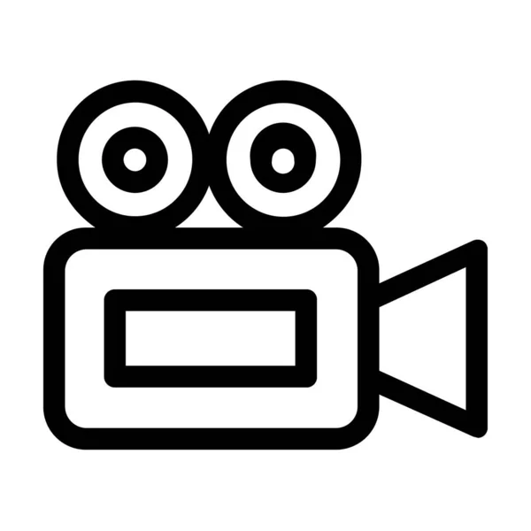 Einfaches Video Symbol Vektorillustration — Stockvektor