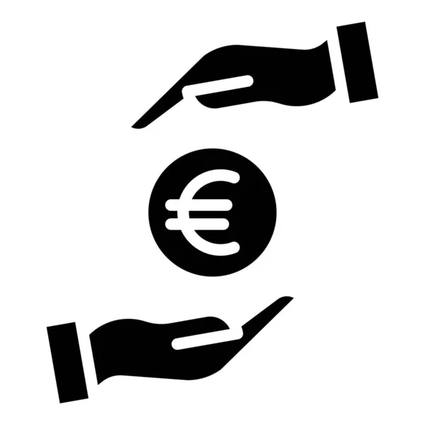 Euro Währungskonzept Einfache Kunst Vektor Illustration — Stockvektor