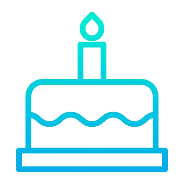 Einfache Kuchen Vektor Symbol Abbildung Auf Weißem Hintergrund — Stockvektor