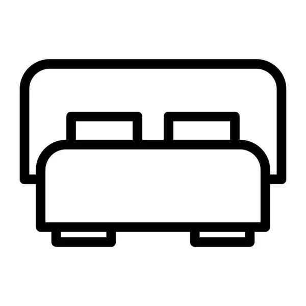 Cama Icono Vector Ilustración — Vector de stock