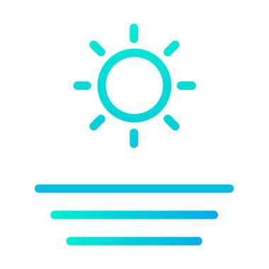 Beyaz arkaplanda basit plaj vektör resimleme